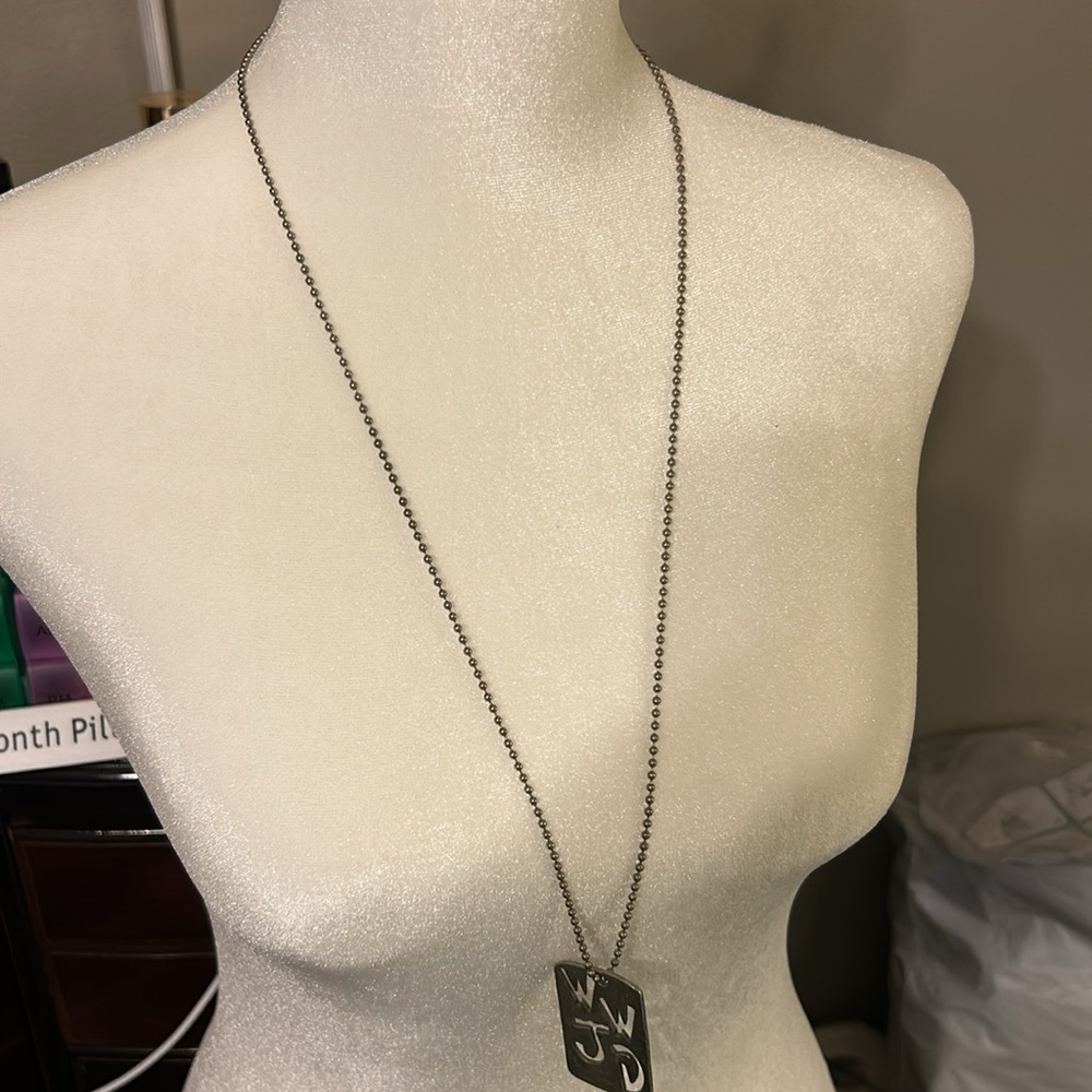 Necklace silver chain “what would Jesus do” - Picture 3 of 3